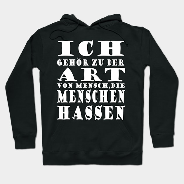 Ich hasse Menschen! Geschenk Lustig Hoodie by FindYourFavouriteDesign